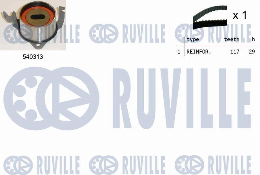 Ruville 550473 - Комплект зубчатого ремня ГРМ autosila-amz.com