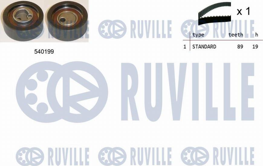 Ruville 550069 - Комплект зубчатого ремня ГРМ autosila-amz.com