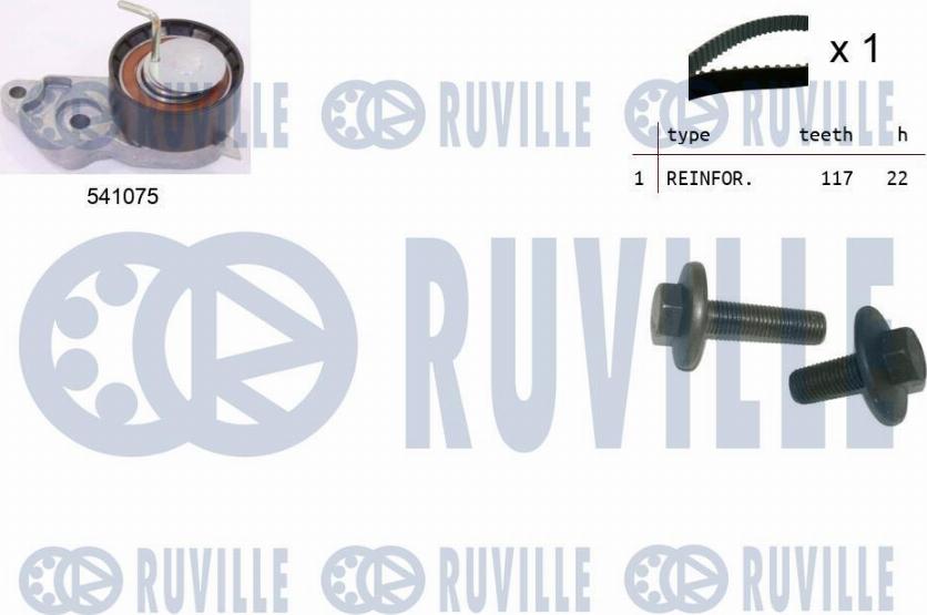Ruville 550064 - Комплект зубчатого ремня ГРМ autosila-amz.com