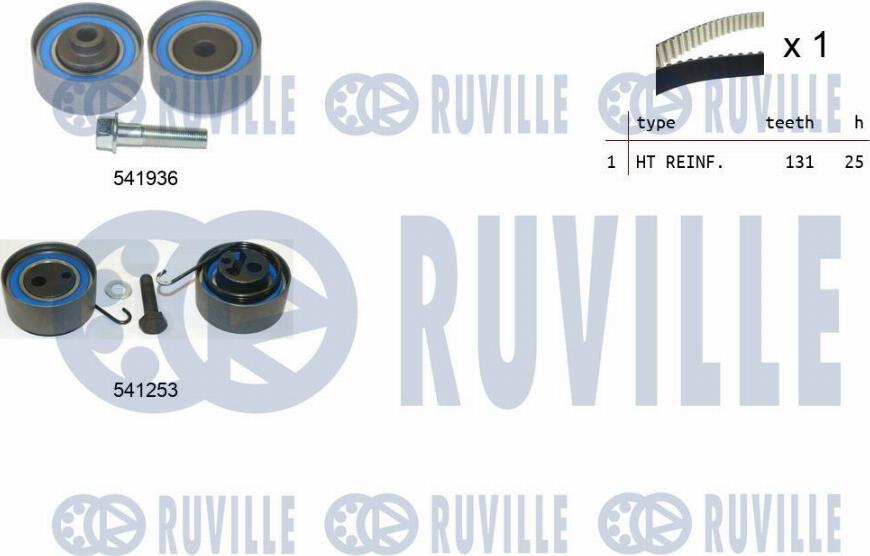 Ruville 550063 - Комплект зубчатого ремня ГРМ autosila-amz.com