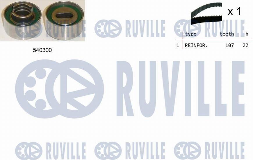 Ruville 550194 - Комплект зубчатого ремня ГРМ autosila-amz.com