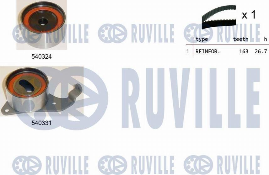 Ruville 550190 - Комплект зубчатого ремня ГРМ autosila-amz.com
