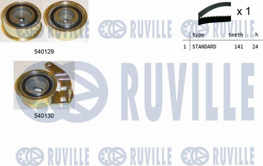 Ruville 550192 - Комплект зубчатого ремня ГРМ autosila-amz.com