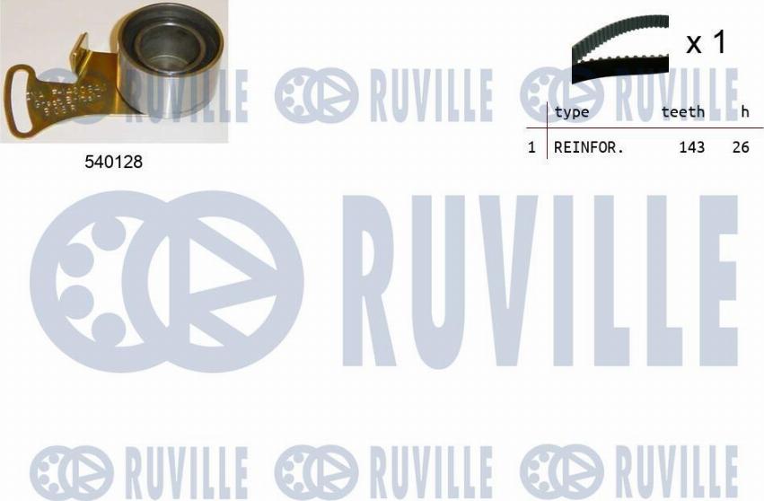 Ruville 550155 - Комплект зубчатого ремня ГРМ autosila-amz.com