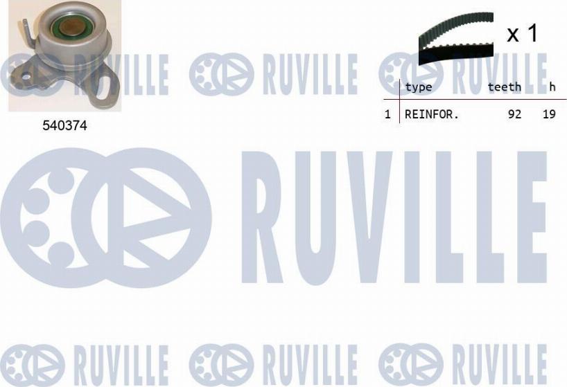 Ruville 550167 - Комплект зубчатого ремня ГРМ autosila-amz.com