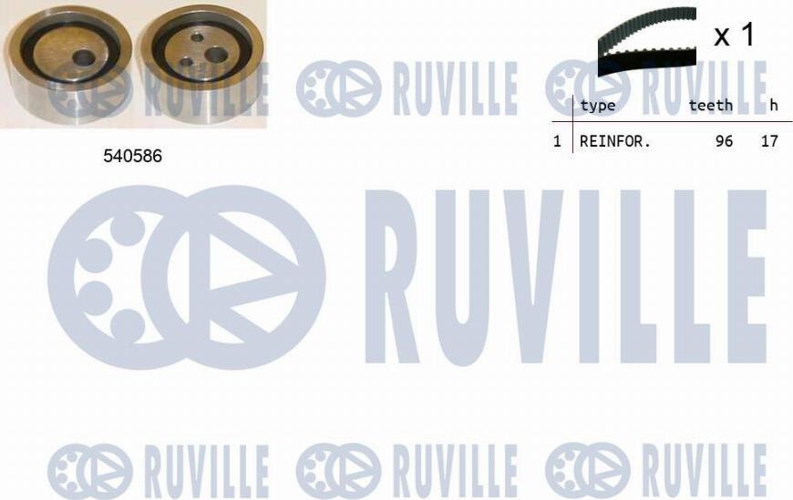 Ruville 550103 - Комплект зубчатого ремня ГРМ autosila-amz.com
