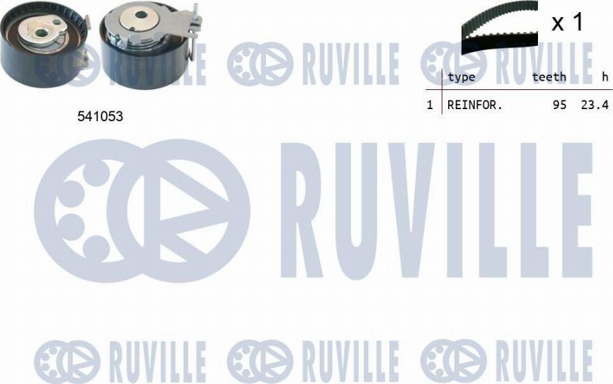 Ruville 550119 - Комплект зубчатого ремня ГРМ autosila-amz.com