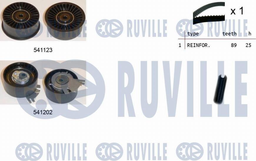 Ruville 550118 - Комплект зубчатого ремня ГРМ autosila-amz.com