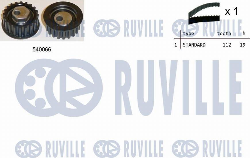 Ruville 550174 - Комплект зубчатого ремня ГРМ autosila-amz.com