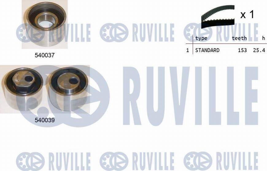 Ruville 550170 - Комплект зубчатого ремня ГРМ autosila-amz.com