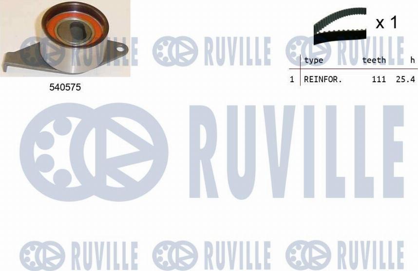 Ruville 550399 - Комплект зубчатого ремня ГРМ autosila-amz.com