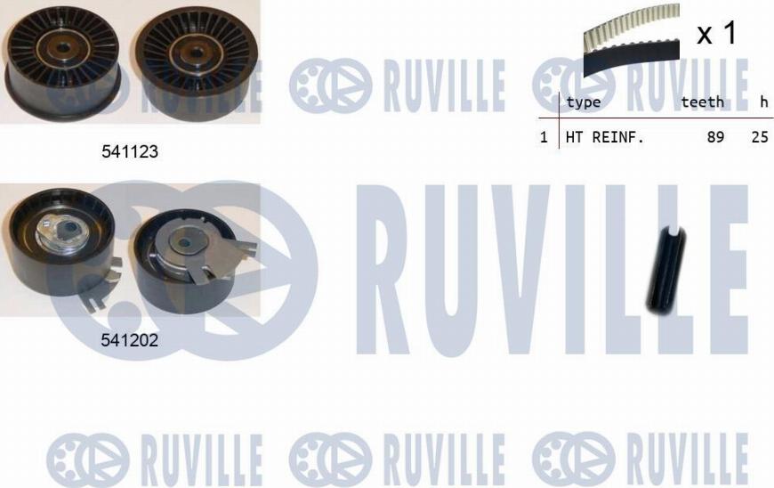 Ruville 550362 - Комплект зубчатого ремня ГРМ autosila-amz.com