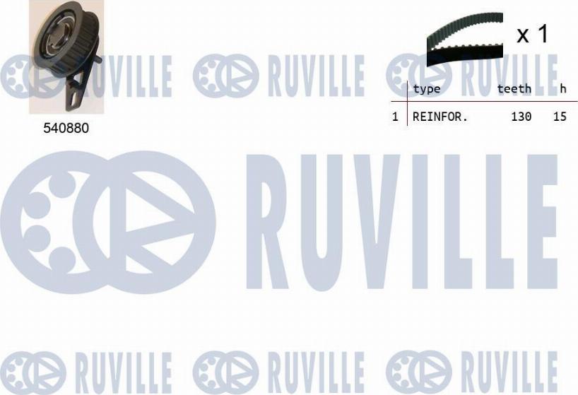 Ruville 550309 - Комплект зубчатого ремня ГРМ autosila-amz.com