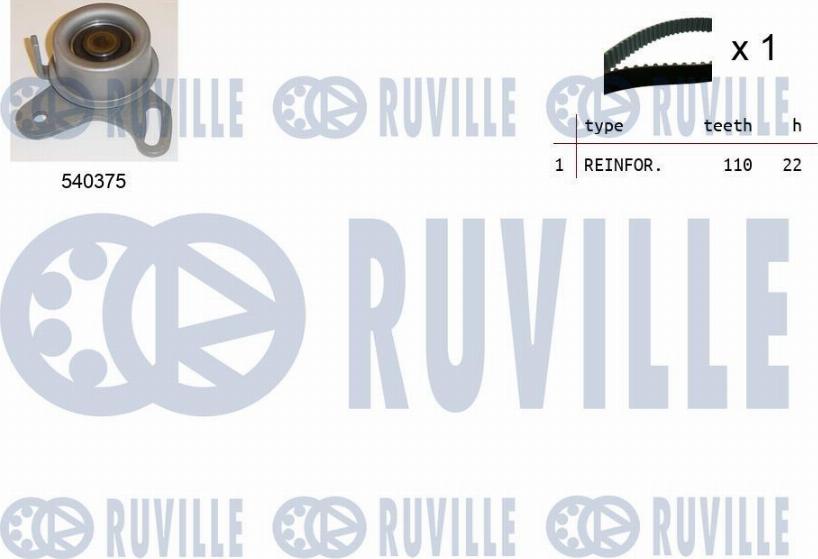 Ruville 550315 - Комплект зубчатого ремня ГРМ autosila-amz.com