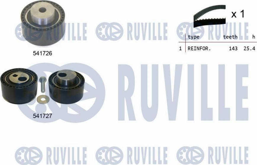 Ruville 550295 - Комплект зубчатого ремня ГРМ autosila-amz.com