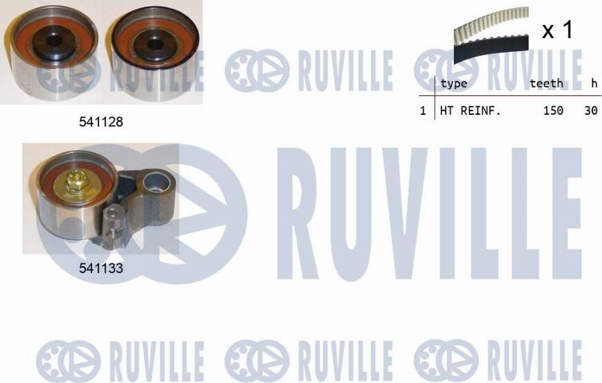 Ruville 550290 - Комплект зубчатого ремня ГРМ autosila-amz.com