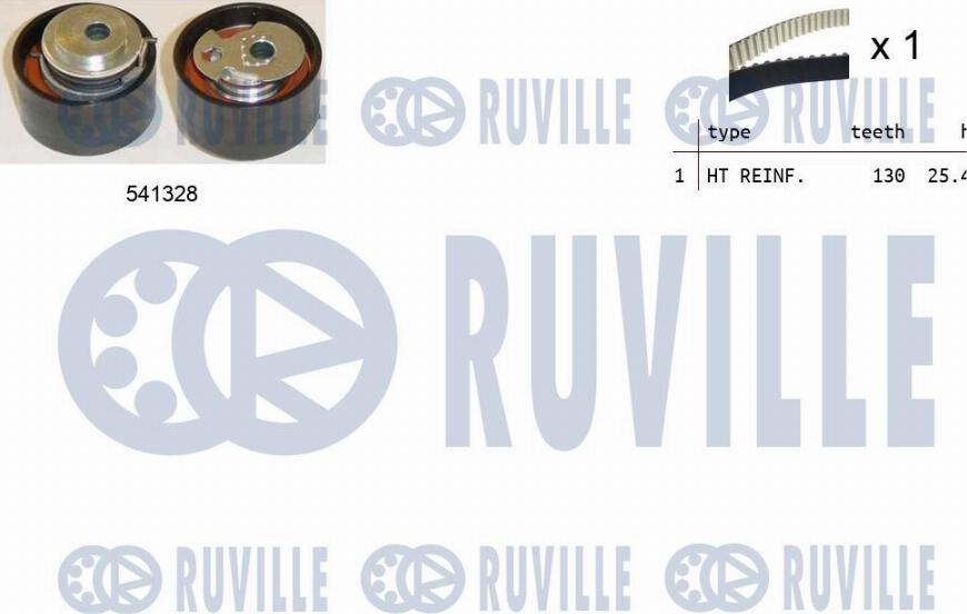 Ruville 550242 - Комплект зубчатого ремня ГРМ autosila-amz.com