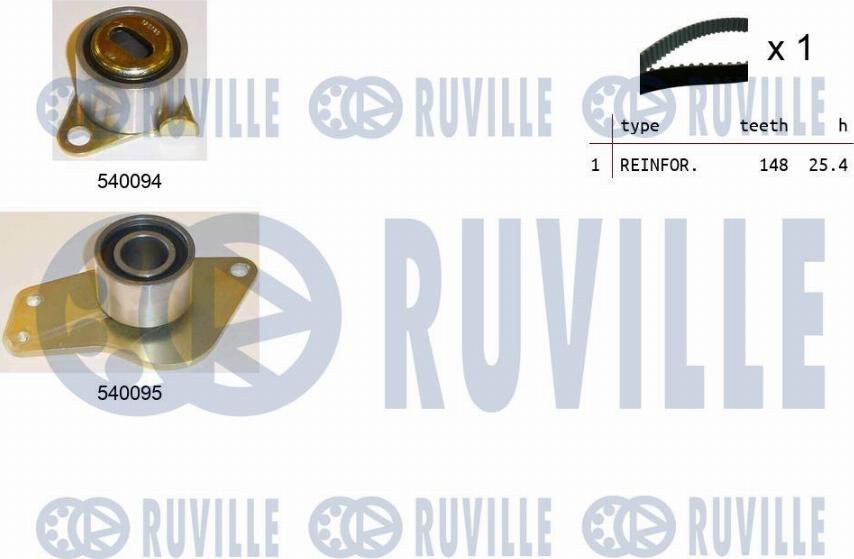 Ruville 550247 - Комплект зубчатого ремня ГРМ autosila-amz.com