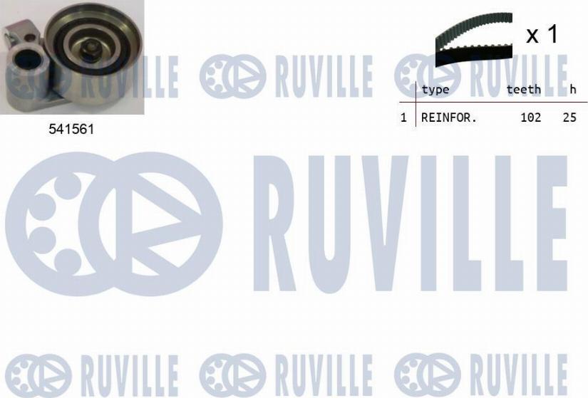 Ruville 550268 - Комплект зубчатого ремня ГРМ autosila-amz.com