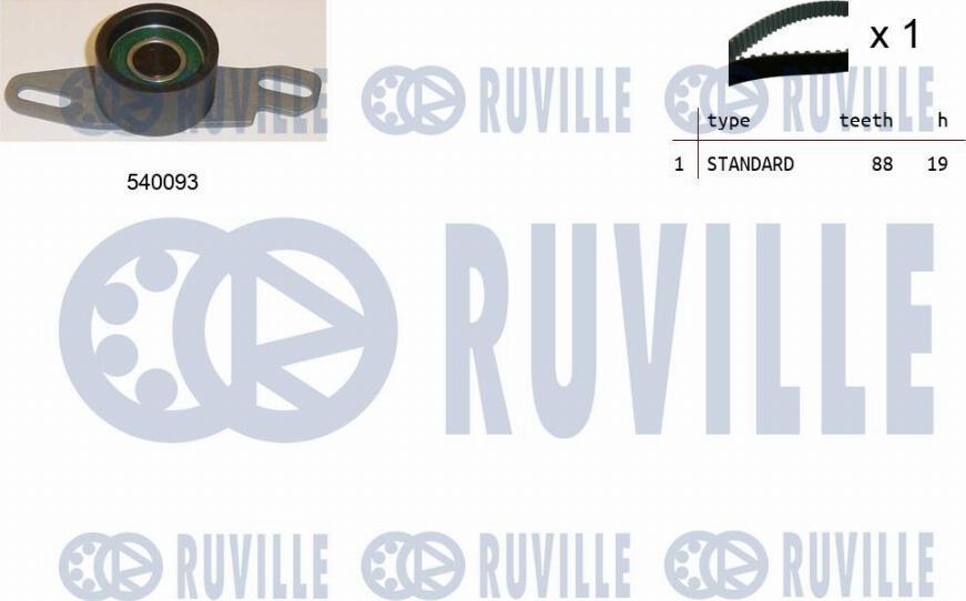 Ruville 550262 - Комплект зубчатого ремня ГРМ autosila-amz.com