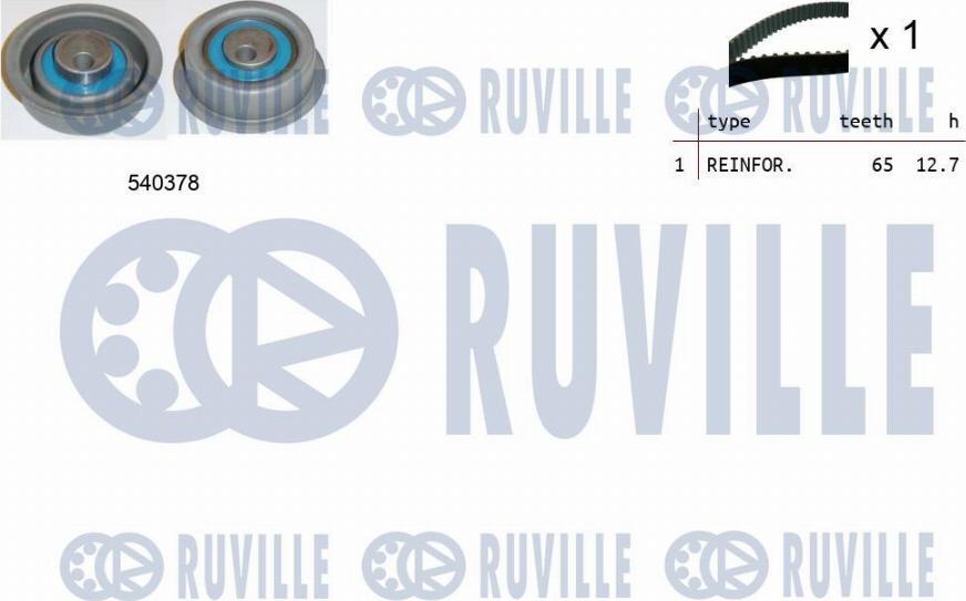 Ruville 550200 - Комплект зубчатого ремня ГРМ autosila-amz.com