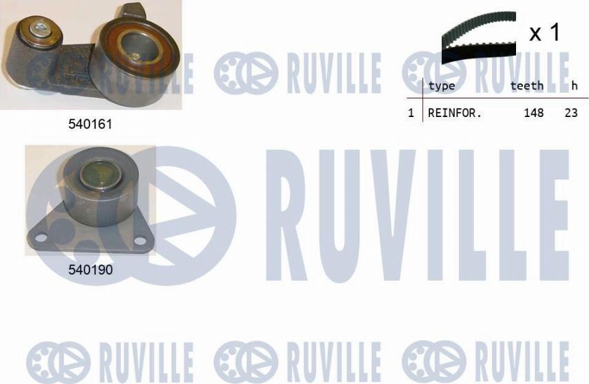 Ruville 550213 - Комплект зубчатого ремня ГРМ autosila-amz.com