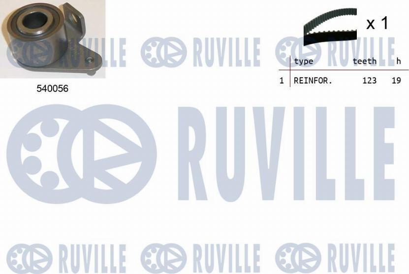 Ruville 550212 - Комплект зубчатого ремня ГРМ autosila-amz.com