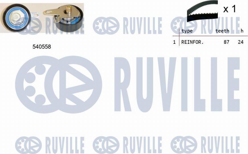 Ruville 550281 - Комплект зубчатого ремня ГРМ autosila-amz.com