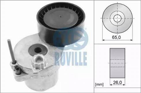 Ruville 55166 - Натяжитель, поликлиновый ремень autosila-amz.com