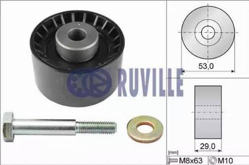 Ruville 55898 - Направляющий ролик, зубчатый ремень ГРМ autosila-amz.com