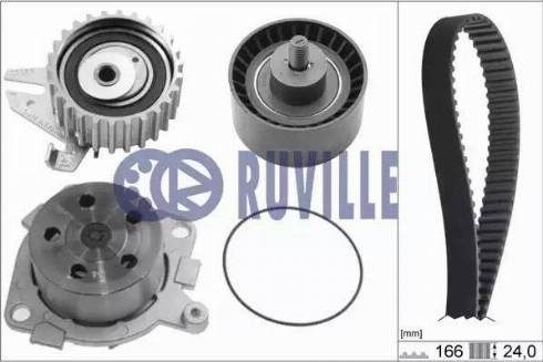 Ruville 55850711 - Водяной насос + комплект зубчатого ремня ГРМ autosila-amz.com