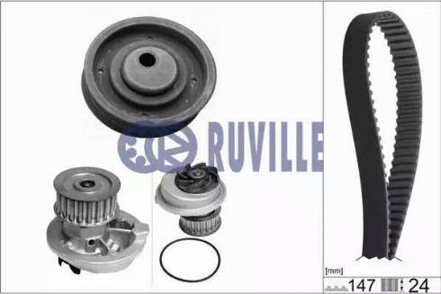 Ruville 55300701 - Водяной насос + комплект зубчатого ремня ГРМ autosila-amz.com