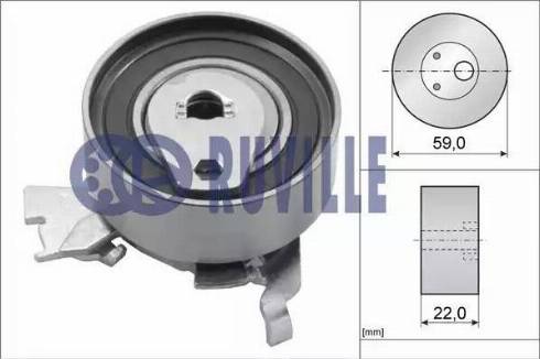 Ruville 55315 - Натяжной ролик, зубчатый ремень ГРМ autosila-amz.com