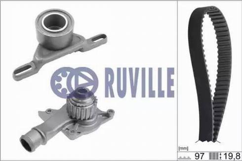 Ruville 55202701 - Водяной насос + комплект зубчатого ремня ГРМ autosila-amz.com