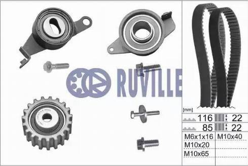 Ruville 5521470 - Комплект зубчатого ремня ГРМ autosila-amz.com