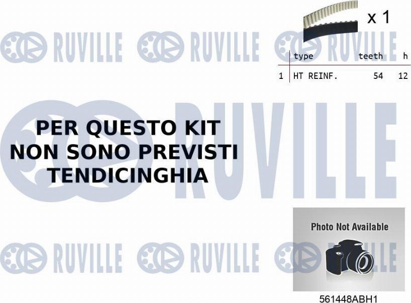 Ruville 55B0023 - Водяной насос + комплект зубчатого ремня ГРМ autosila-amz.com