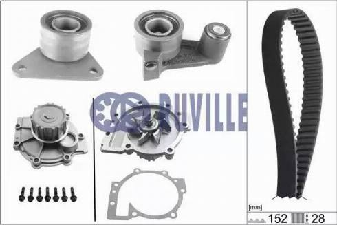 Ruville 56511701 - Водяной насос + комплект зубчатого ремня ГРМ autosila-amz.com