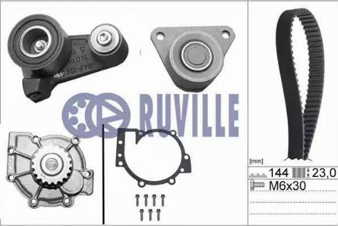 Ruville 56512711 - Водяной насос + комплект зубчатого ремня ГРМ autosila-amz.com