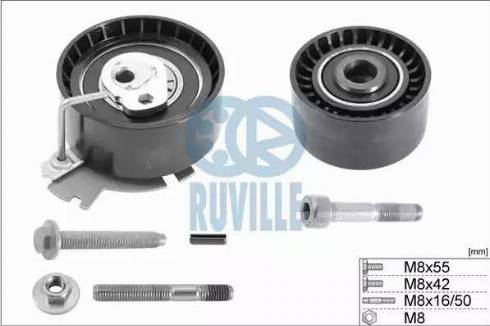 Ruville 5663850 - Комплект роликов, зубчатый ремень ГРМ autosila-amz.com