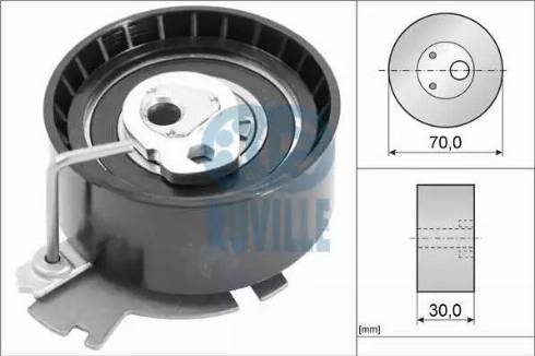 Ruville 56638 - Натяжной ролик, зубчатый ремень ГРМ autosila-amz.com