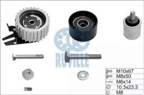 Ruville 5603652 - Комплект роликов, зубчатый ремень ГРМ autosila-amz.com