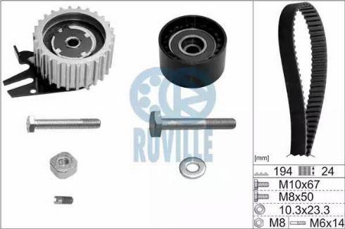 Ruville 5603670 - Комплект зубчатого ремня ГРМ autosila-amz.com