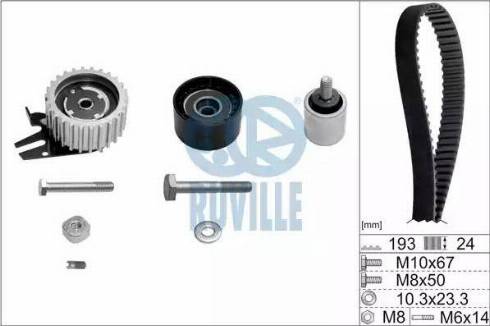 Ruville 5603672 - Комплект зубчатого ремня ГРМ autosila-amz.com