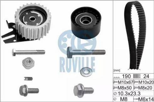 Ruville 5603677 - Комплект зубчатого ремня ГРМ autosila-amz.com