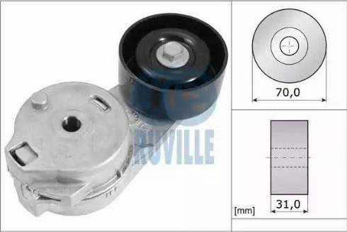 Ruville 56331 - Натяжитель, поликлиновый ремень autosila-amz.com