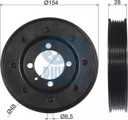 Ruville 515303 - Шкив коленчатого вала autosila-amz.com