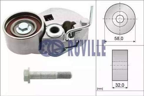 Ruville 58432 - Натяжной ролик, зубчатый ремень ГРМ autosila-amz.com