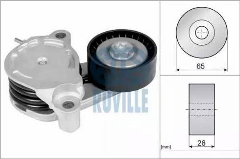 Ruville 57614 - Натяжная планка, поликлиновой ремень autosila-amz.com