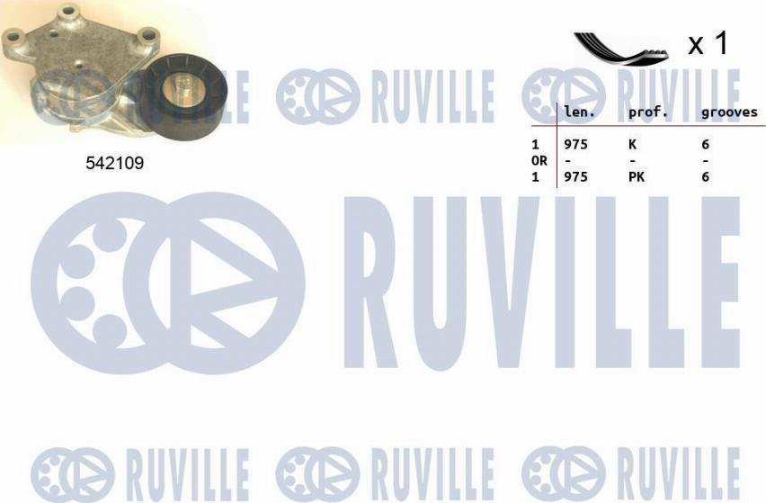 Ruville 570091 - Поликлиновый ременный комплект autosila-amz.com