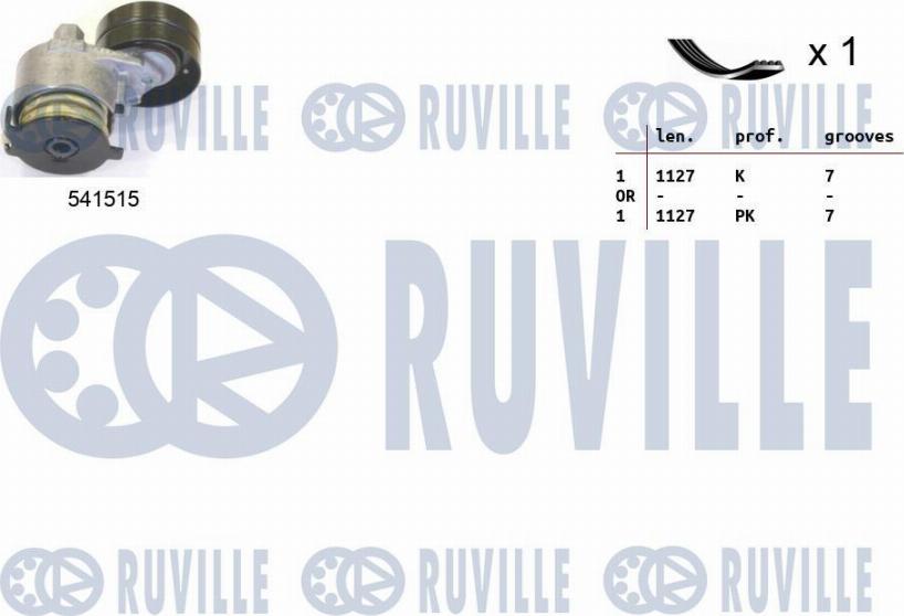 Ruville 570081 - Поликлиновый ременный комплект autosila-amz.com